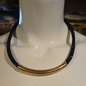 Sparkly Black and Gold Necklace